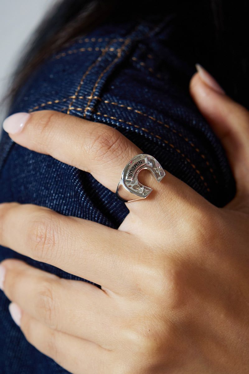 Sparkle Horseshoe Ring (M)