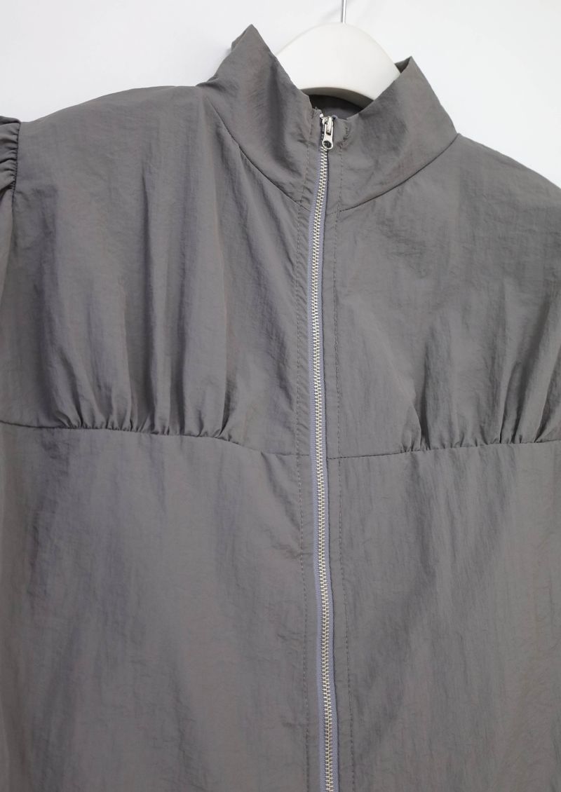 slim puff zip-up