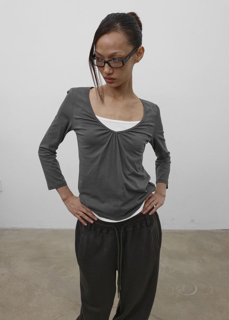 BLACKUP（ブラックアップ）の「[MADE] Rope & Shirred V-Neck Sleeveless Top（Tops）」