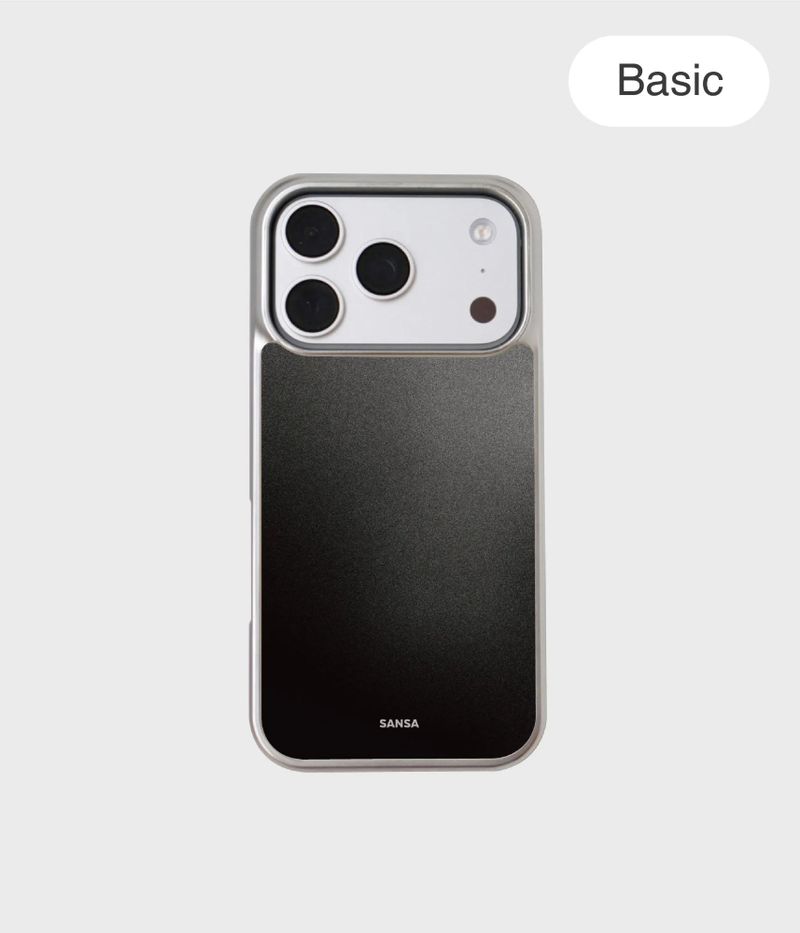 SANSA（サンサ）の「オーバーキャスト ブラック シルバー アイフォン ギャラクシー ケース(Basic)（スマホグッズ/小物）」