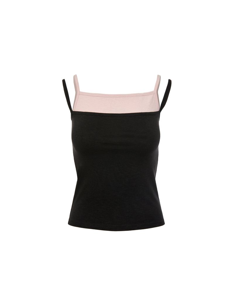 Innermuseum（インナーミュージアム）の「TWO-TONE SLEEVELESS TOP (PINKBLACK)（Tops）」