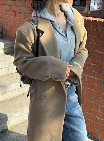 [Unisex] Max double long coat(2color)