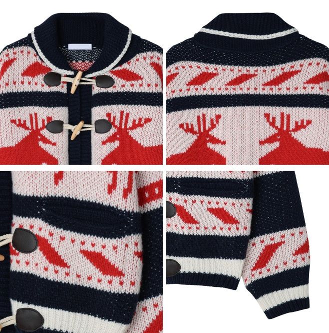 Bedin Nordic Toggle Knit Cardigan