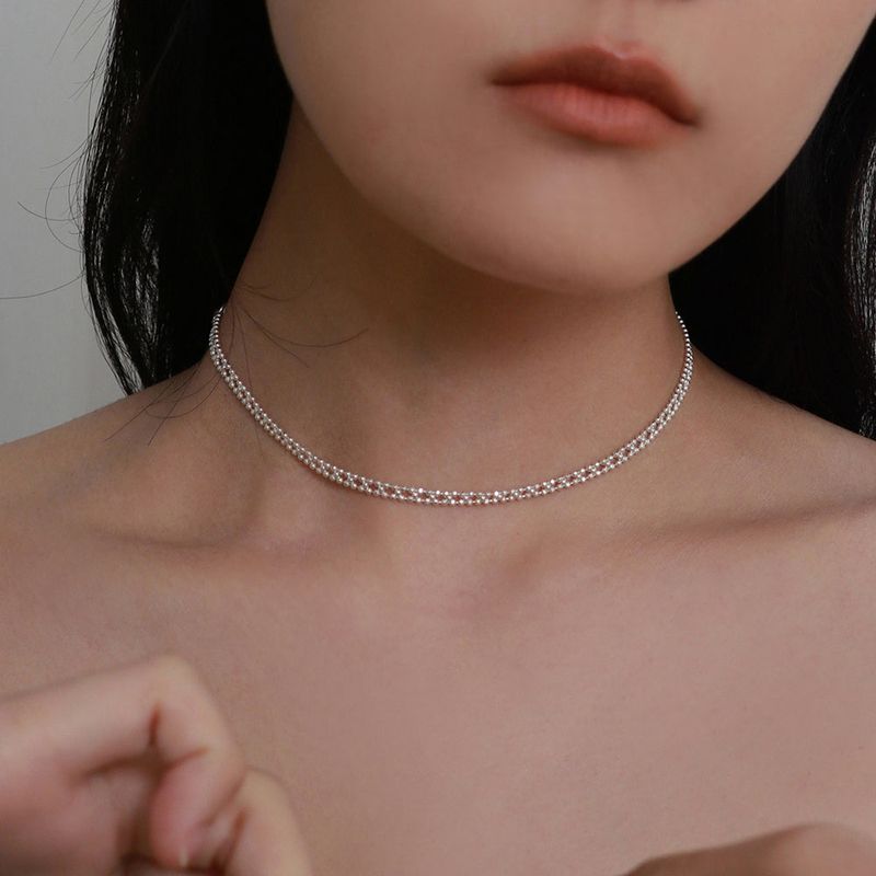 silver fleur necklace (vermeil)