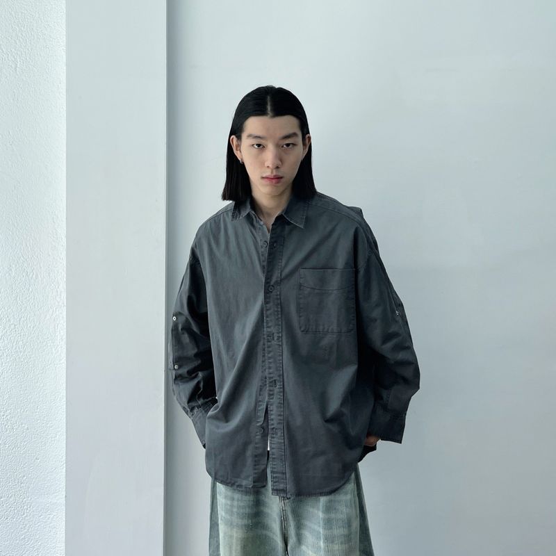Snap Detail Utility Shirt