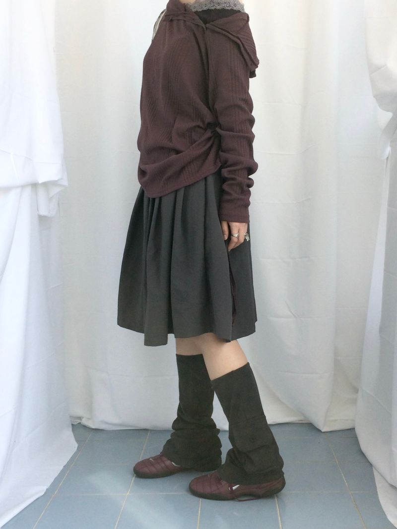 Lenny Shirring High-Neck Knitwear