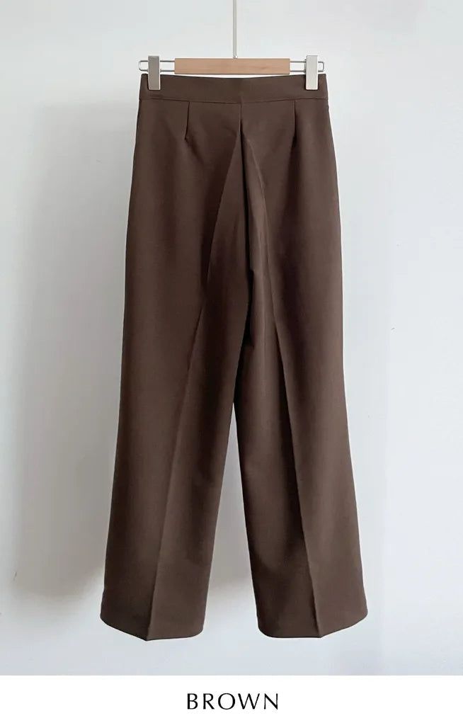 Elo Hidden Banding Pintuck Wide Slacks