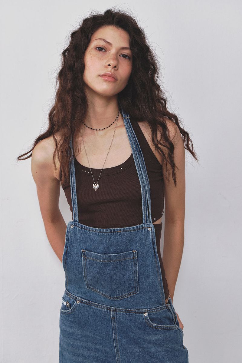 INSEOWL（インサウル）の「STUD HALTER TANKTOP - CHOCO BROWN（Tops）」