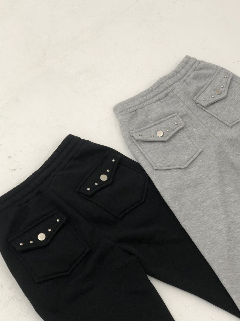 Silver Stud Bootcut Pants