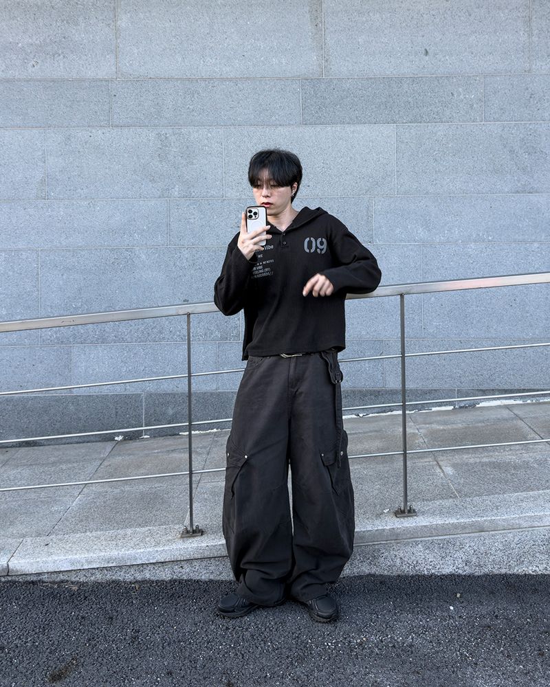 Rawden strap wide cargo pants