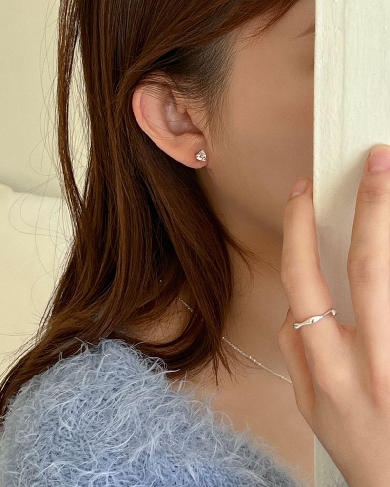 Bijou cubic earring (silver)