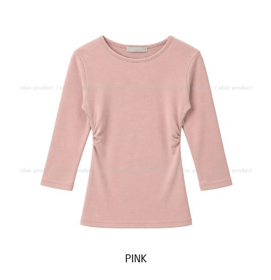 Heez Basic Round Three Quarter Long Sleeve