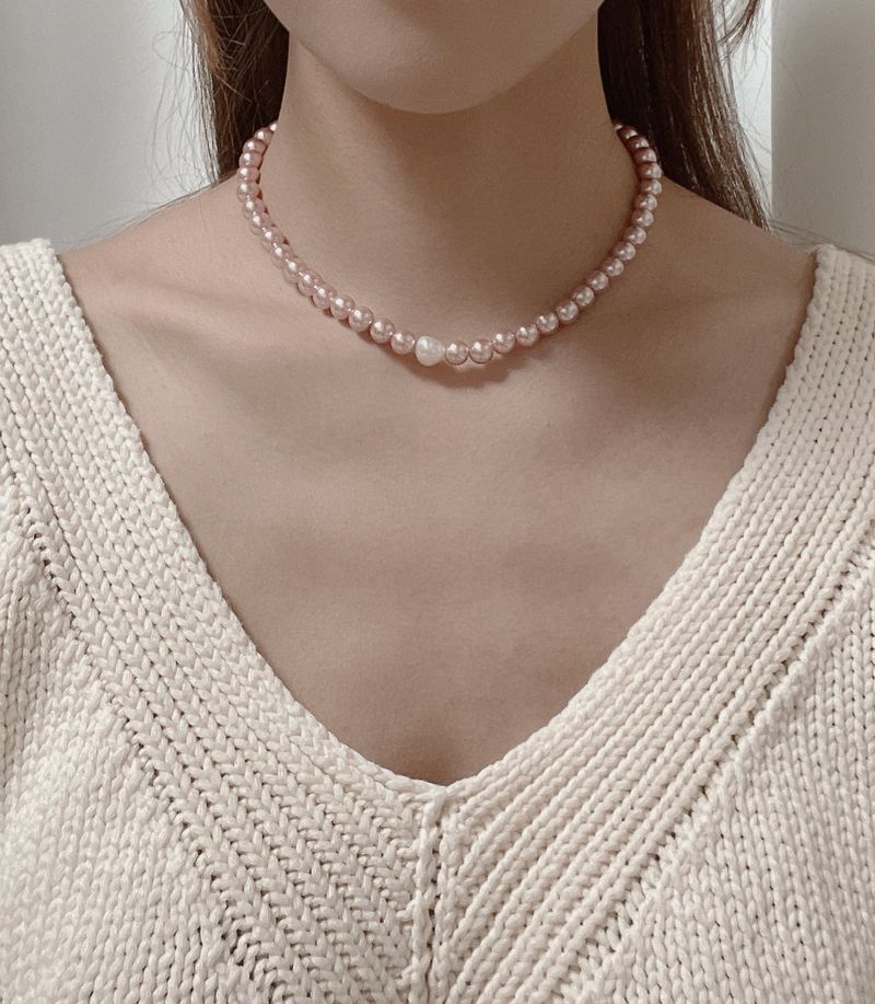 Bloom Pink Pearl Necklace