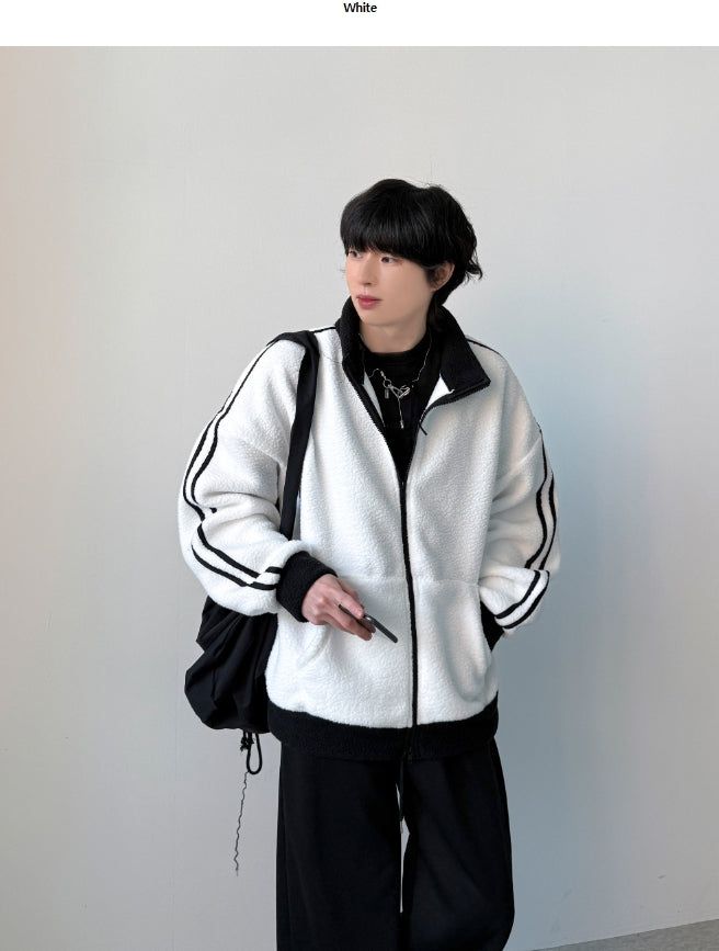 Dobby Fleece Track Zip-up