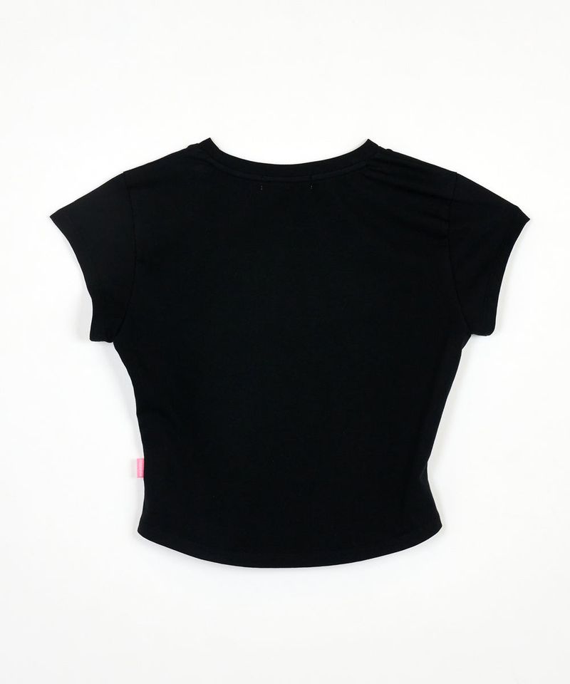GRAPHIC CROP T BLACK