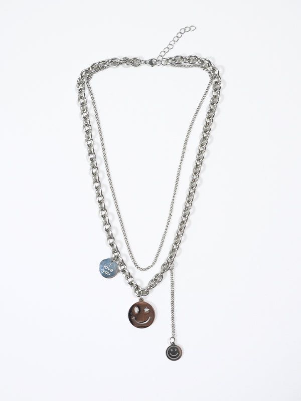 KIXI（キッシー）の「(UNISEX) Smile Chain Surgical Steel Necklace（Accessories）」