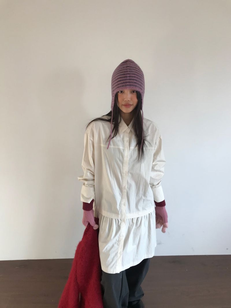 low-key shirt dress (2color)