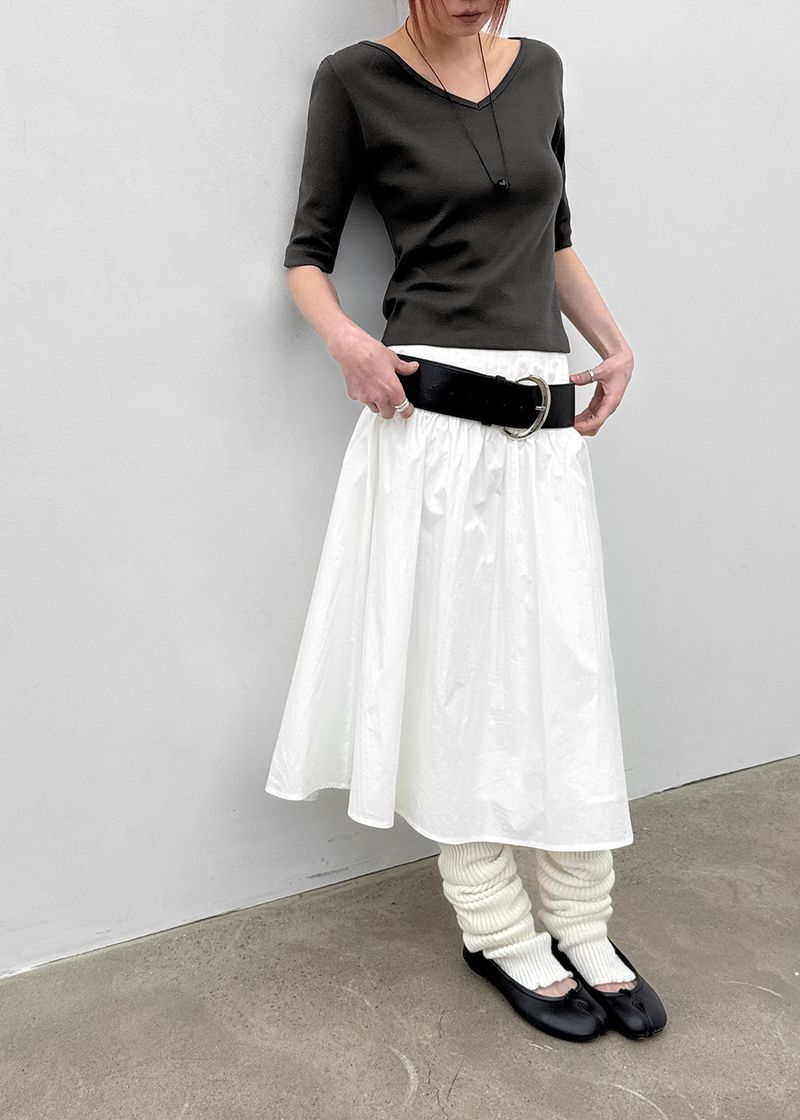BLACKUP（ブラックアップ）の「[MADE] Monier Cotton Flare Midi Skirt（Skirts）」
