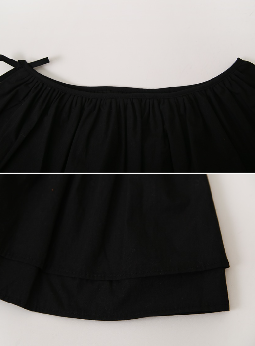 Wrap Frill Layered Mini Skirt (2color)