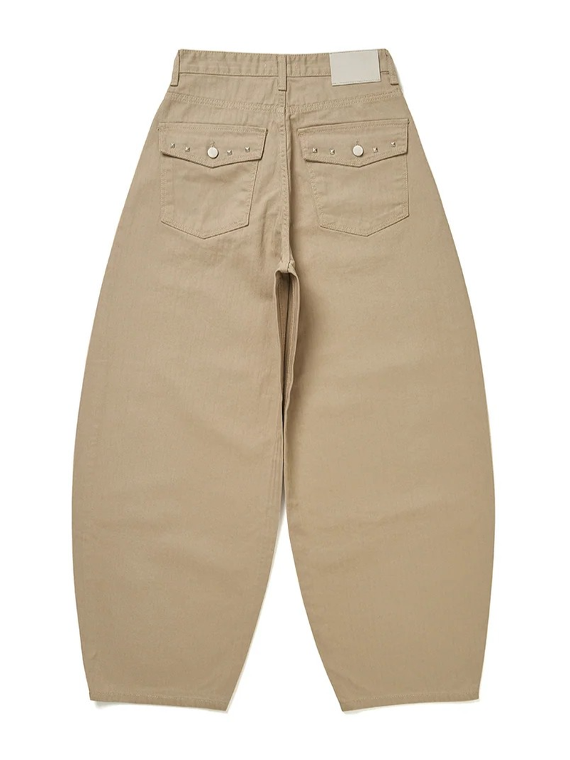 TWILL BACK POCKET STUD PANTS (3C)