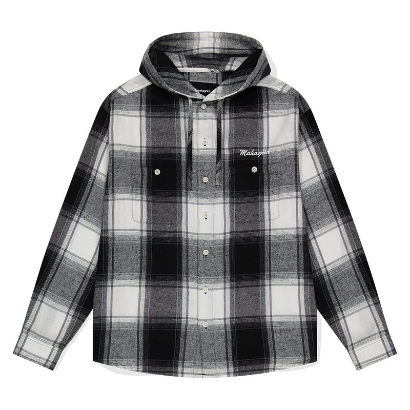 mahagrid(マハグリッド)の「HOODED OMBRE CHECK SHIRT(Tops)」