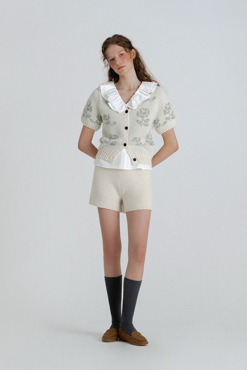 WITHOUTSUMMER（ウィズアウトサマー）の「Leaf knit pants_ivory（Pants）」