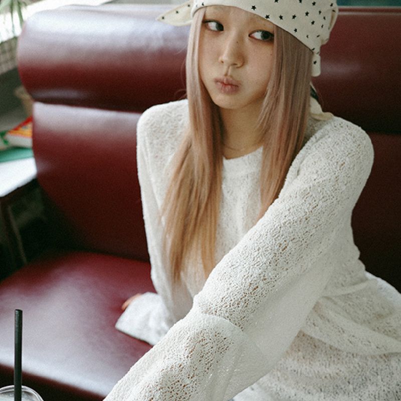 Net Raglan Knit Sleeve (white)