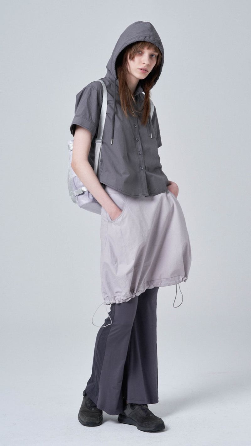 Hooded shirt_charcoal