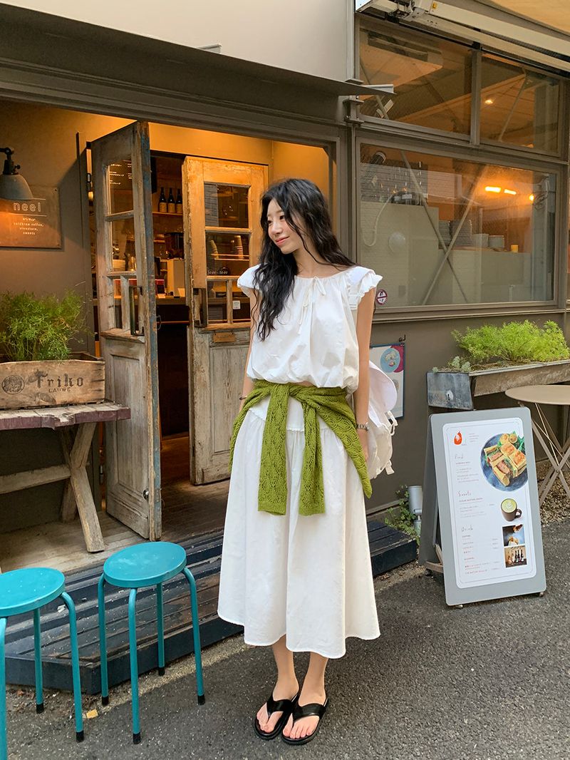 [MADE] Weare Ribbon Puff Blouse