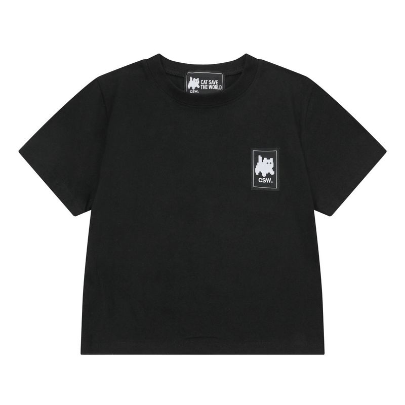 Cat Save The World Basic logo half T Unisex (2Color)
