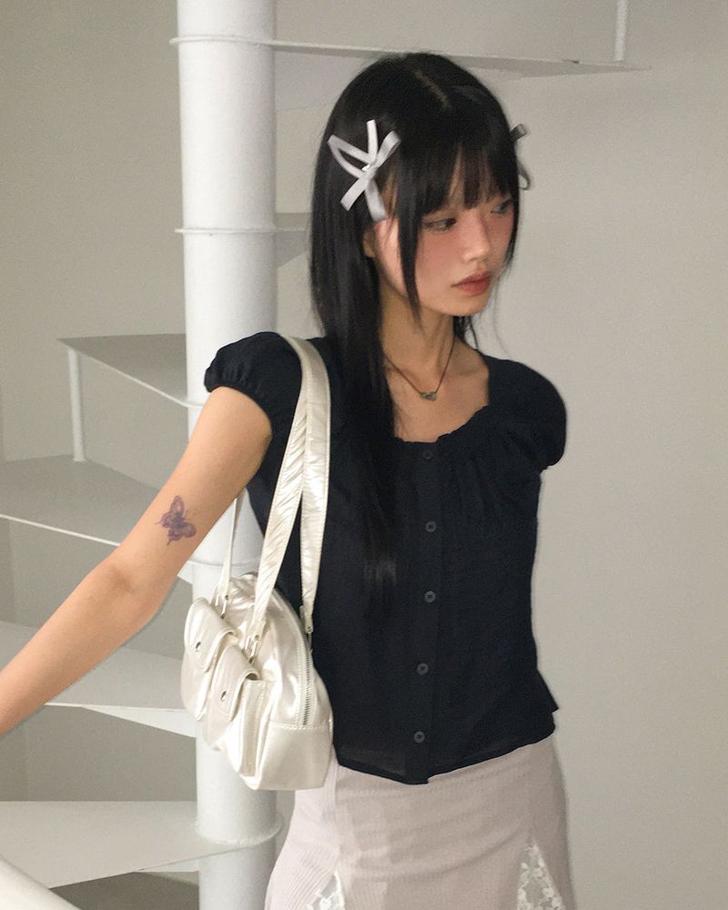 [2 sets] Mitch ribbon hairpin