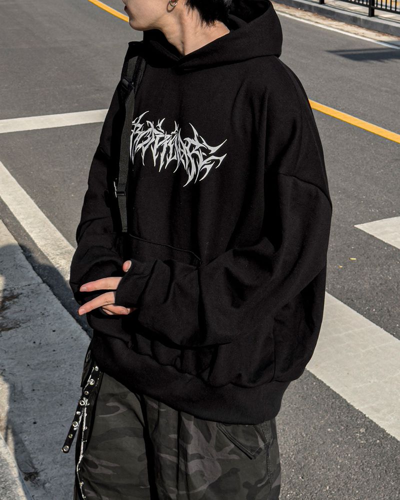 Cable Paint Over Hoodie