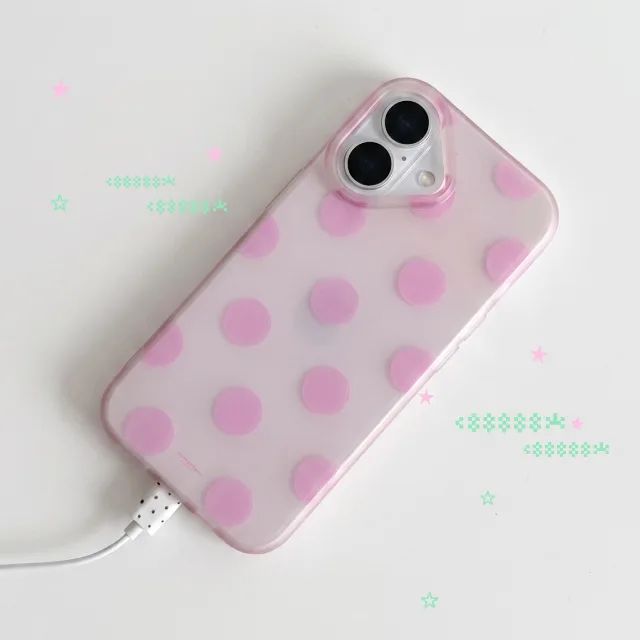Pastel Jelly Dot Pattern Soft Matte iPhone Case