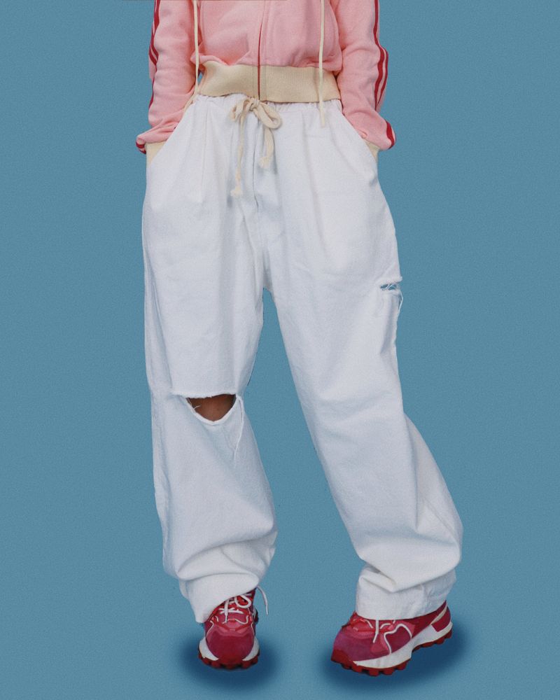 damage boxy pants (3color)