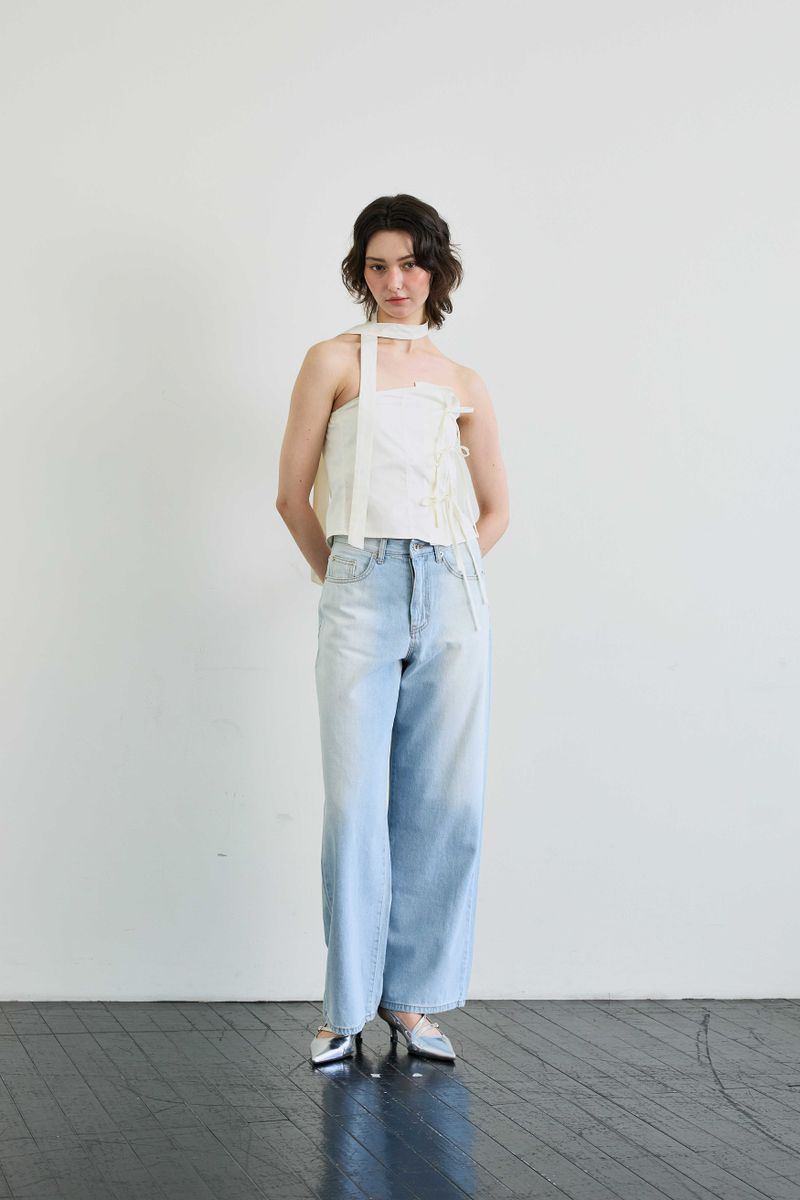 ELFIN SCARF TOP / BEIGE