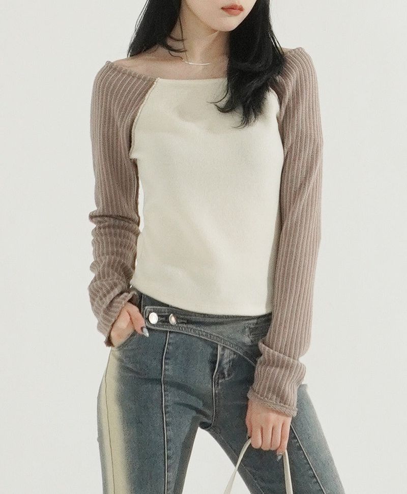 KIXI（キッシー）の「Joy Raglan Long Sleeve Boatneck Top（Tops）」