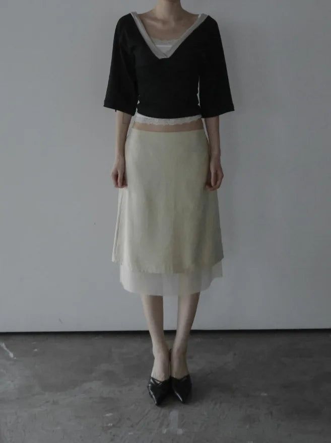 Louis Layered Midi Skirt