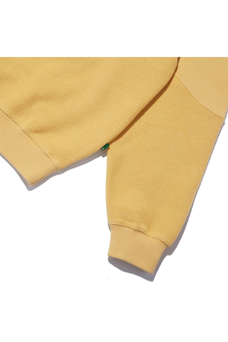 Reverse Bear Patch Crewneck_Canary