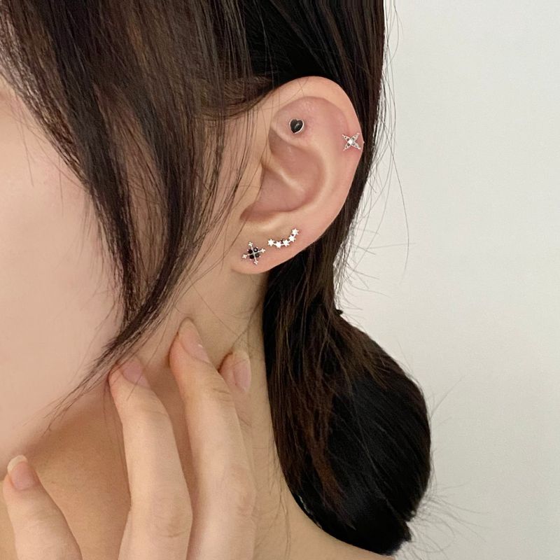 [4 set] glitter piercing set