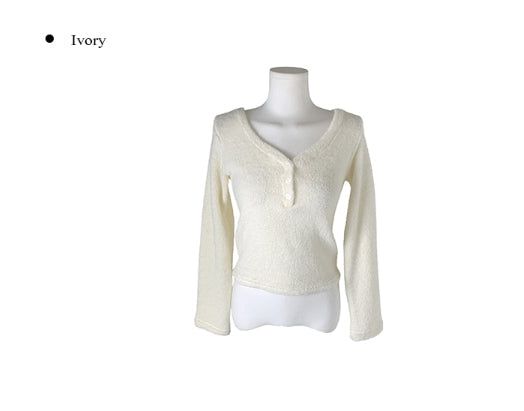 Gato Button Slim Brushed Long Sleeve T-Shirt