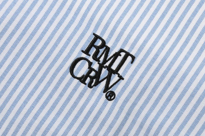 COLOR MIXED COTTON SHIRT_NAVY