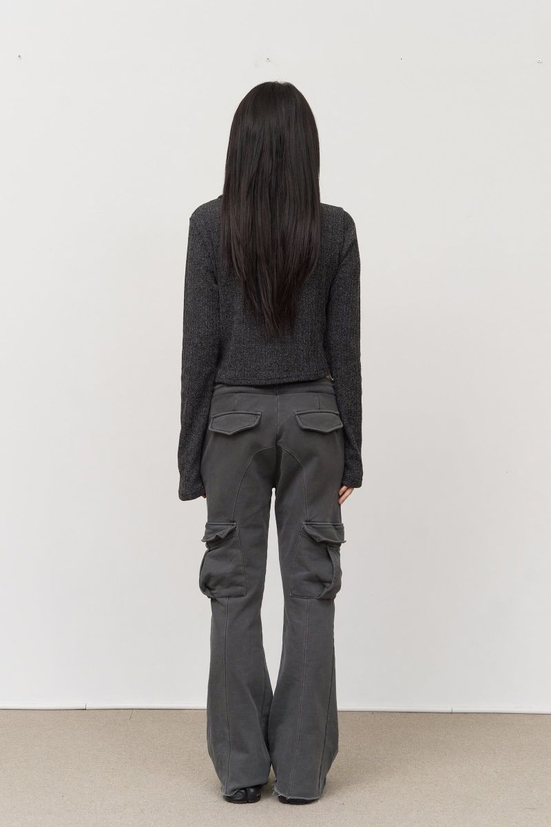 (W) Shield Slash Knitted Zip Up