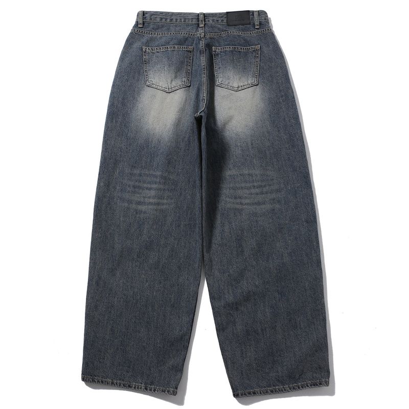 FADE WASHED DENIM BALLOONPANTS