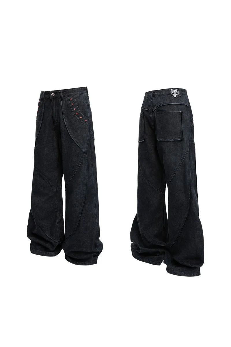 Vintage Washed Flare Jeans