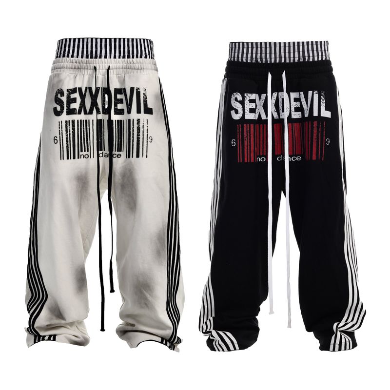 SEXXDEVIL（セックスデビル）の「SEXXDEVIL デュアルウエストストライプスウェットパンツ（パンツ）」