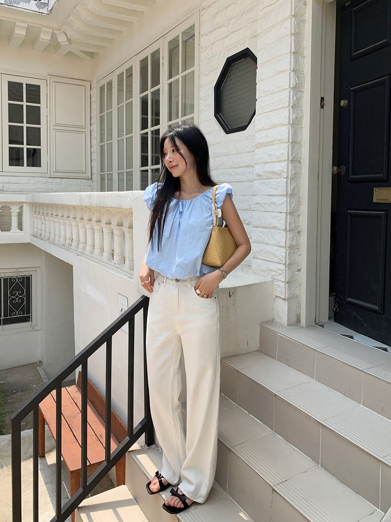[MADE] Weare Ribbon Puff Blouse