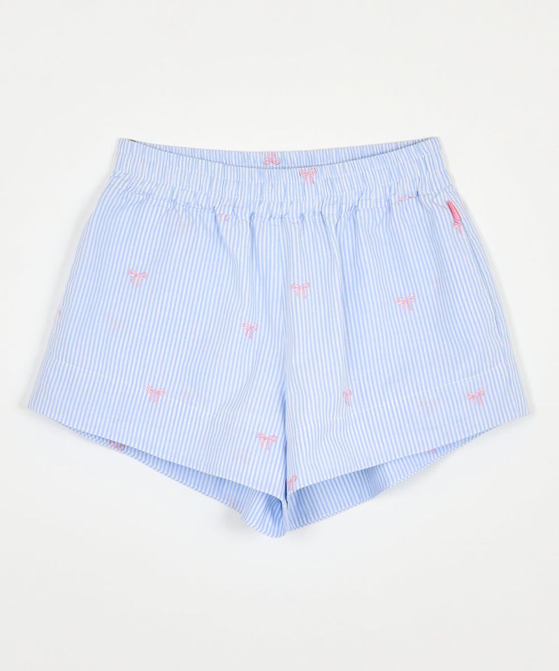 MADPINK（マッドピンク）の「ストライプリボンショーツ ブルー（パンツ）」