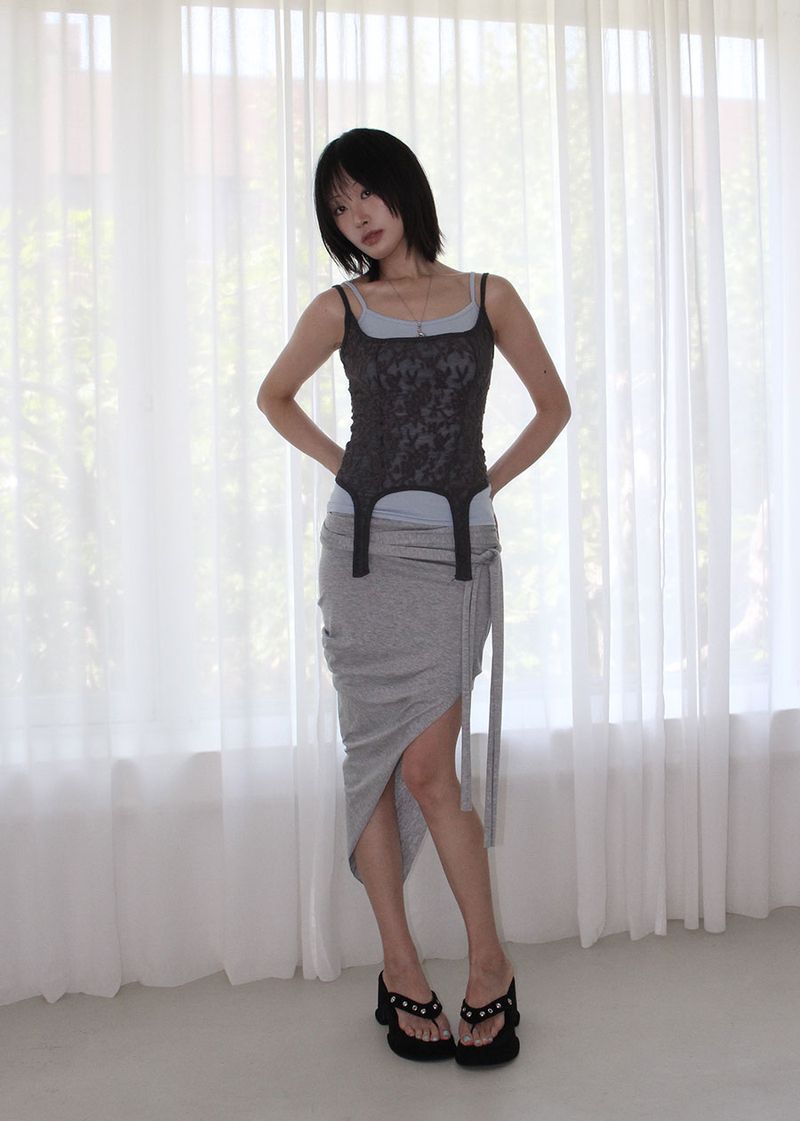 MULTI STRAP SKIRT (3color)