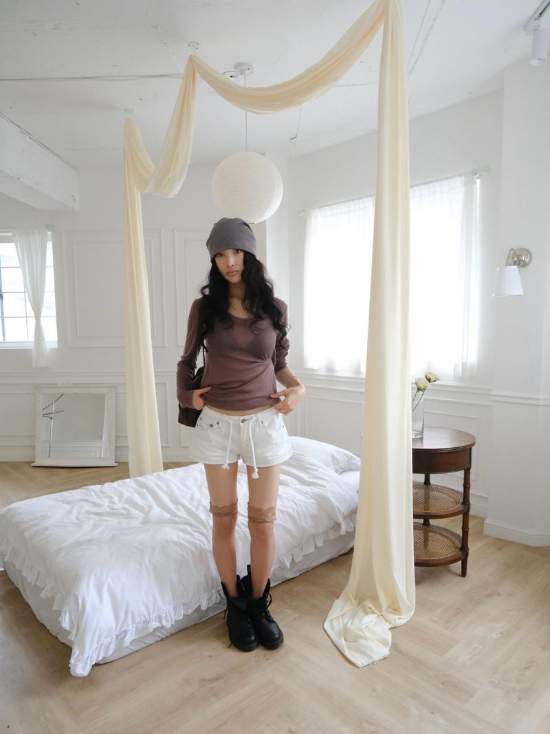 lace banding knee socks