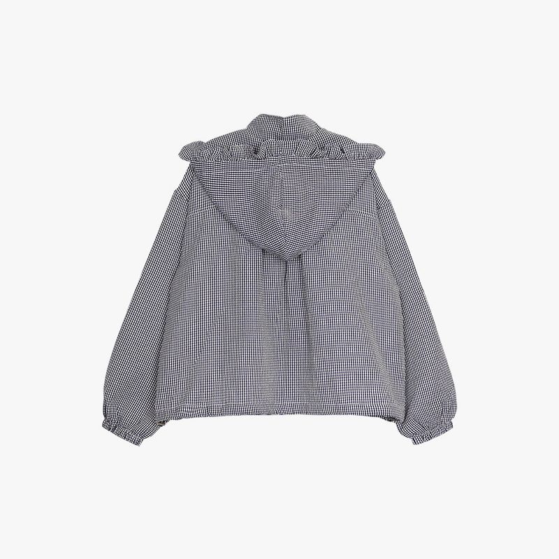 LACE STRING CHECK WINDBREAKER